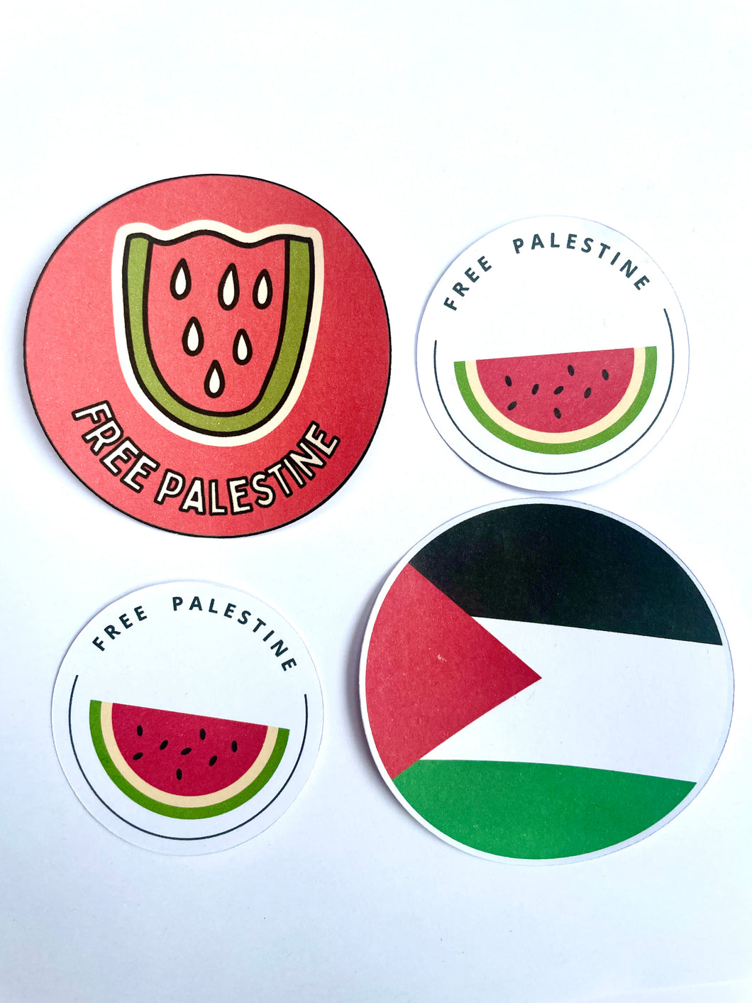 Solidarity with Palestine, 4 Stickers, Free Palestine