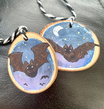 Load image into Gallery viewer, Bat Holiday Ornaments Bats, Halloween Decorations, Plastic Free Halloween Decor
