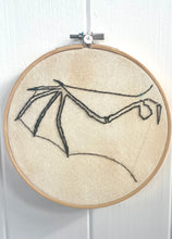 Load image into Gallery viewer, Bat Wing Embroidery, Bat Anatomy Hoop Art Embroidery
