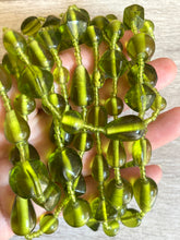 Load image into Gallery viewer, Vintage Green Glass 5 Stranded Beaded Necklace
