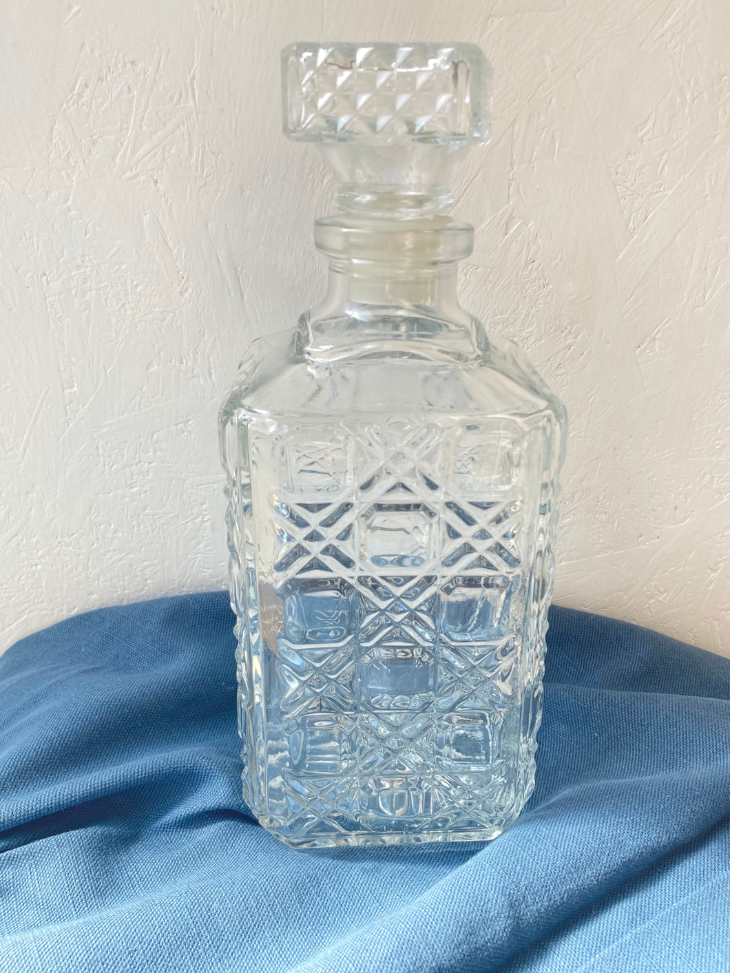 Pressed Glass Vintage Decanter