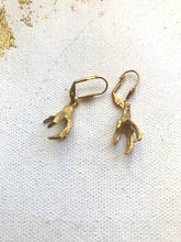 Load image into Gallery viewer, Golden Claw Earrings Gold Claws Dangle Earrings Gold Tone Dangle Earrings hook earrings Talon Earrings
