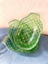 Load image into Gallery viewer, Vintage Green Pressed Glass Dish, Depression Glass
