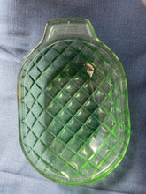 Load image into Gallery viewer, Vintage Green Pressed Glass Dish, Depression Glass
